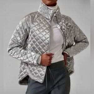 Athleta Whisper Featherless Metallic Jacket XL